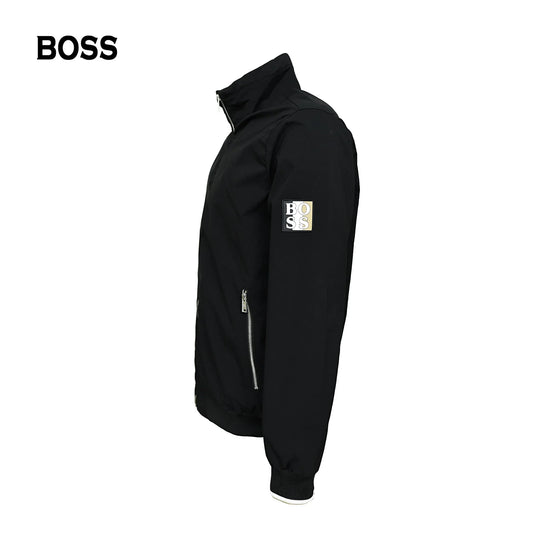 جاكيت BOSS ميرور أوريجينال ألماني أسود بسوستة - متجر ديستنتو