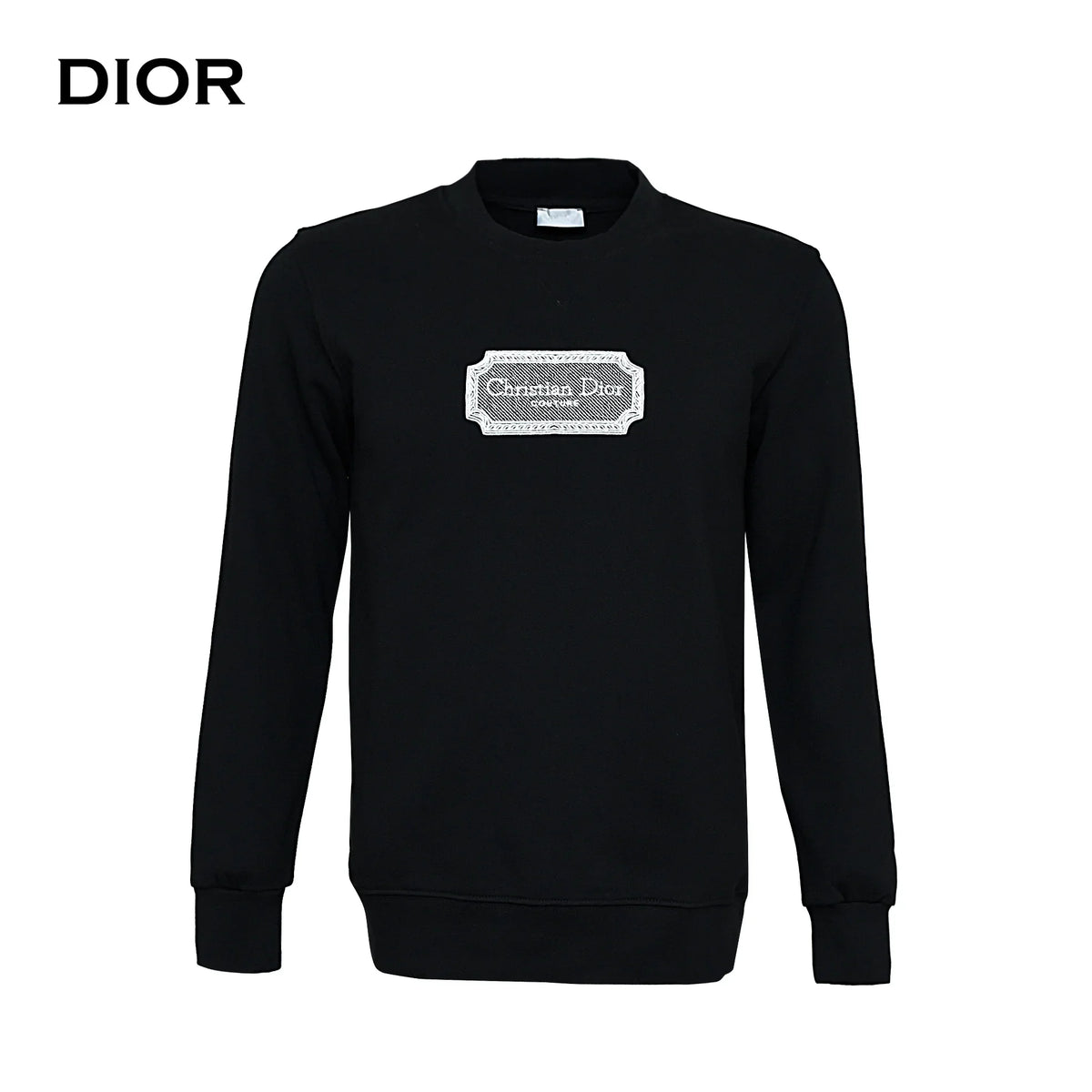 سويت شيرت DIOR رجالي ميرور أوريجينال إيطالي أسود - متجر ديستنتو
