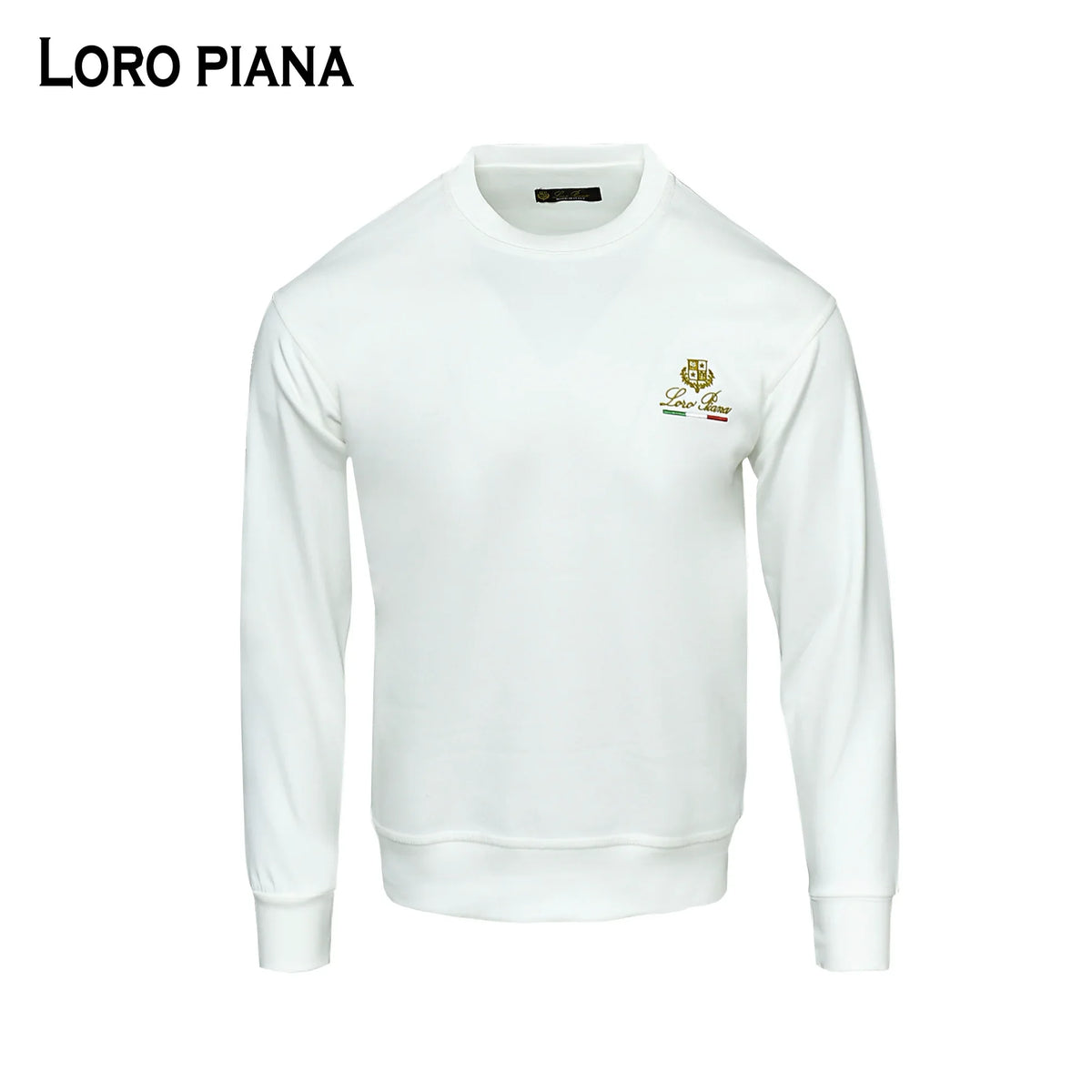 سويت شيرت LORO PIANA ميرور أوريجينال إيطالي أبيض - متجر ديستنتو
