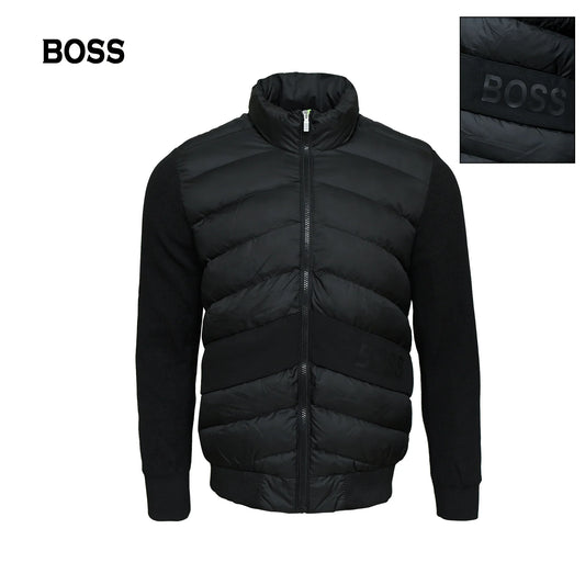 جاكيت BOSS ميرور أوريجينال ألماني أسود بملمس بافر - متجر ديستنتو