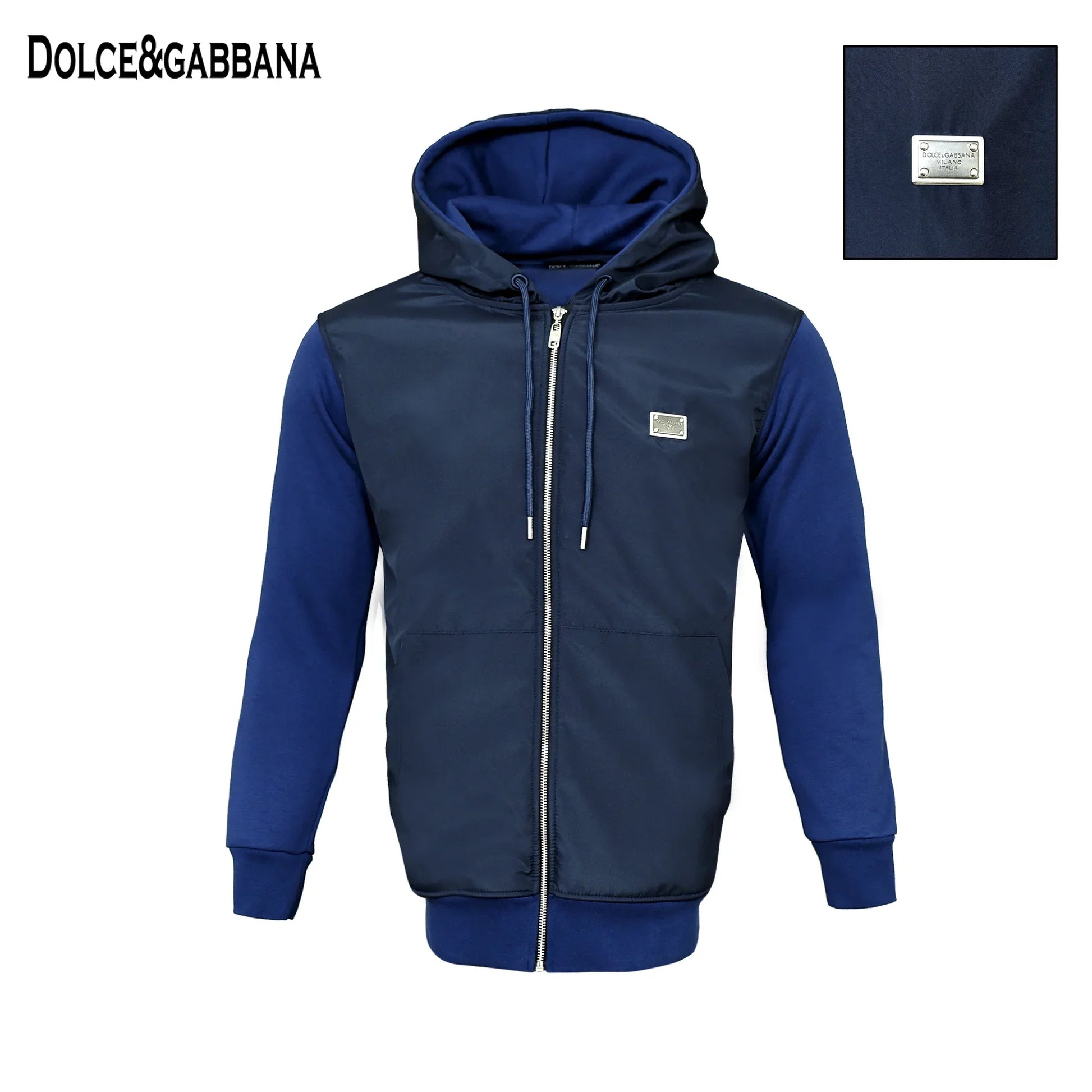 سويت شيرت Dolce & Gabbana بسوستة ميرور أوريجينال إيطالي كحلي - متجر ديستنتو